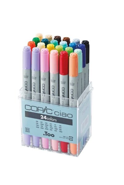 COPIC® Ciao Layoutmarker-Set farbsortiert 1,0 + 6,0 mm, 24 St.