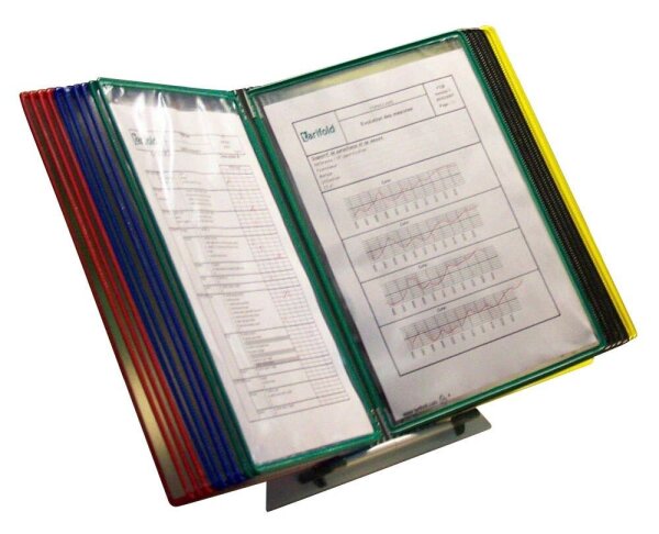 tarifold Sichttafelsystem 434209 DIN A4 farbsortiert mit 20 St. Sichttafeln, 1 St.