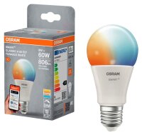 OSRAM LED-Lampe SMART+ MATTER Classic A60 E27 9 W matt, 1...