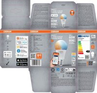OSRAM LED-Lampe SMART+ MATTER Classic A60 E27 9 W matt, 1 St.