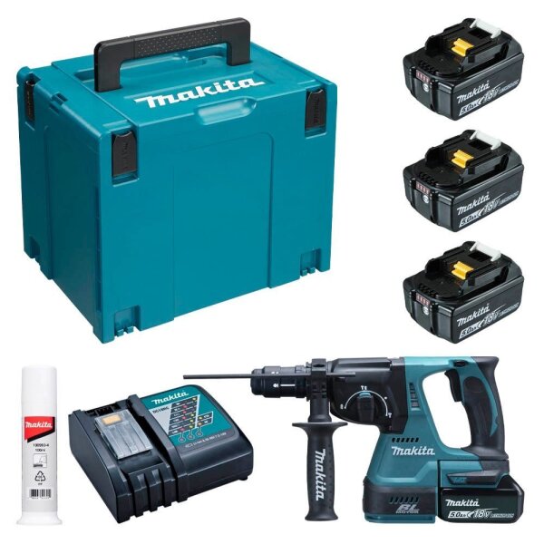 makita DHR243RT3J  Akku-Kombihammer-Set 18 V, mit 3 Akkus