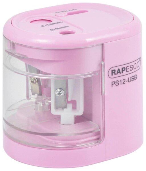 RAPESCO® elektrischer Anspitzer PS12 rosa