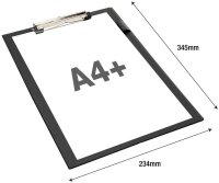 RAPESCO® Klemmbrett VSTCB0B3 DIN A4 schwarz Karton, 1 St.