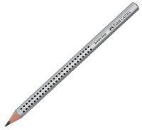 FABER-CASTELL Jumbo GRIP 2001 Bleistifte B silber, 12 St.
