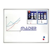 FRANKEN Whiteboard PRO 200,0 x 100,0 cm weiß emaillierter Stahl