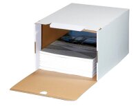 Top-Print Archivboxen weiß/rot 24,4 x 32,1 x 18,5 cm, 10 St.