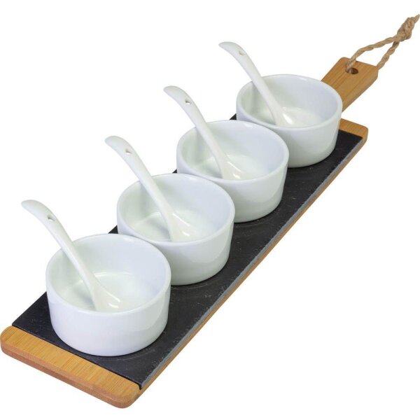 WESTMARK Tapas-Set Tapas + Friends weiß/braun, grau, 1 Set