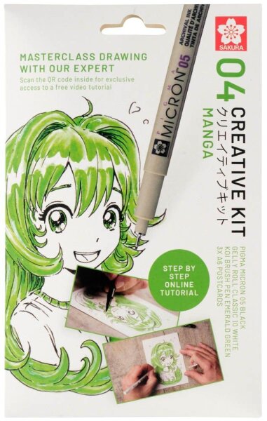 Sakura Manga Malset schwarz, 1 Set