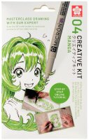 Sakura Manga Malset schwarz, 1 Set