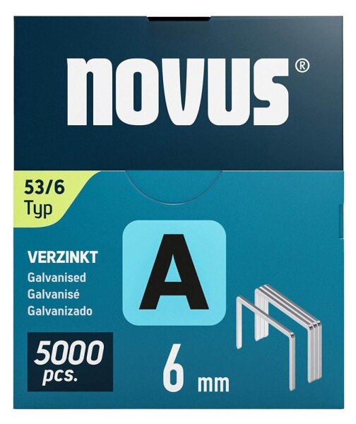 novus Tackerklammern Feindraht 53/6, 5.000 St.