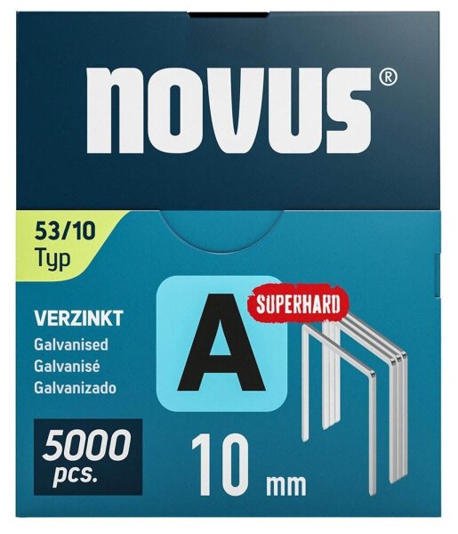 novus Tackerklammern Feindraht superhart 53/10, 5.000 St.