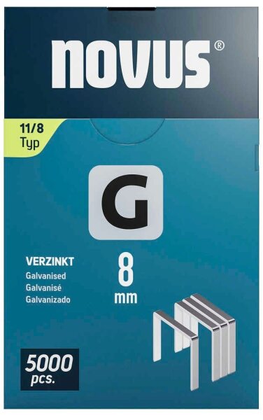 novus Tackerklammern Flachdraht 11/8, 5.000 St.
