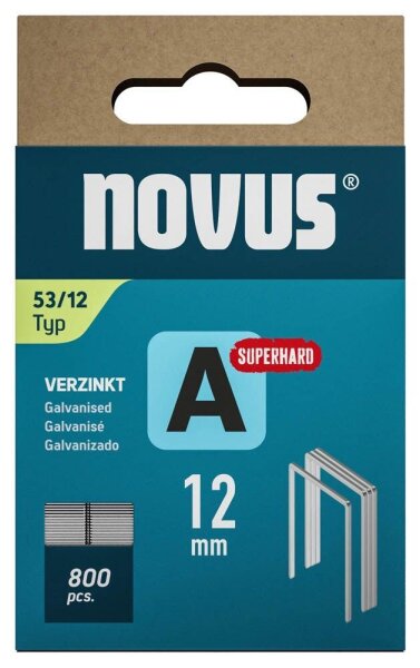 novus Tackerklammern Feindraht superhart 53/12, 800 St.