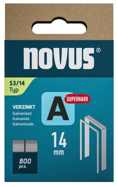 novus Tackerklammern Feindraht superhart 53/14, 800 St.