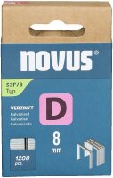 novus Tackerklammern 53F Flachdraht 8 mm, 1.200 St.
