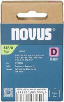 novus Tackerklammern 53F Flachdraht 8 mm, 1.200 St.