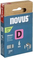 novus Tackerklammern 53F Flachdraht 6 mm, 1.200 St.