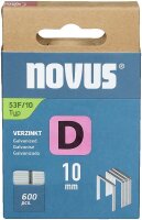 novus Tackerklammern 53F Flachdraht 10 mm, 600 St.