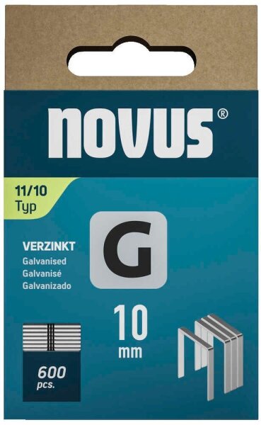 novus Tackerklammern Flachdraht 11/10, 600 St.