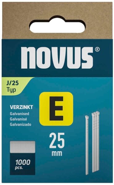 novus Tackerklammern Nägel 25 mm, 1.000 St.