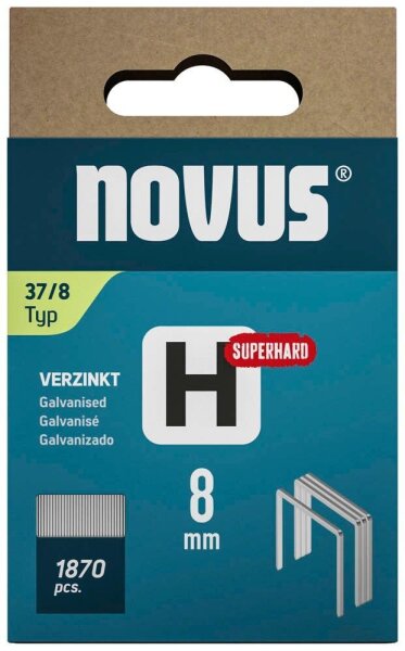 novus Tackerklammern Feindraht superhart 37/8, 1.870 St.