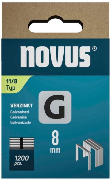novus Tackerklammern Flachdraht 11/8, 1.200 St.