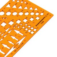 STANDARDGRAPH Zeichenschablone Planzeichen II 7358 orange