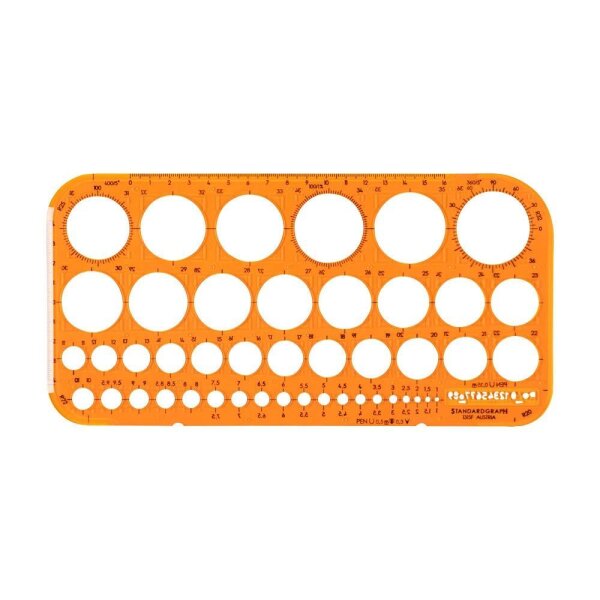 STANDARDGRAPH Zeichenschablone orange