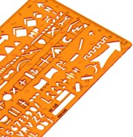 STANDARDGRAPH Zeichenschablone Taktische Zeichen NATO 8353 orange