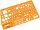 STANDARDGRAPH Zeichenschablone Taktische Zeichen NATO 8353 orange