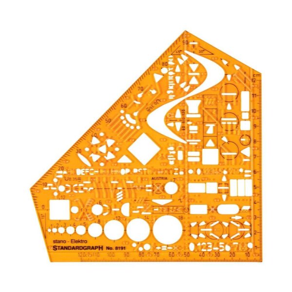 STANDARDGRAPH Zeichenschablone stano-Elektro 8191 orange