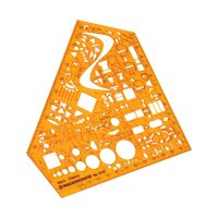 STANDARDGRAPH Zeichenschablone stano-Elektro 8191 orange