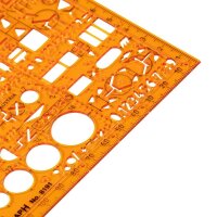 STANDARDGRAPH Zeichenschablone stano-Elektro 8191 orange