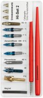 STANDARDGRAPH Schul-/Kunstschrift Kalligrafie-Set rot...