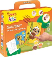 JOVI Bastelset Play & Fun Sand Painting Kit Animals...