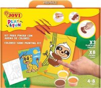 JOVI Bastelset Play & Fun Sand Painting Kit Animals mehrfarbig