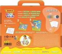 JOVI Bastelset Play & Fun Sand Painting Kit Animals mehrfarbig