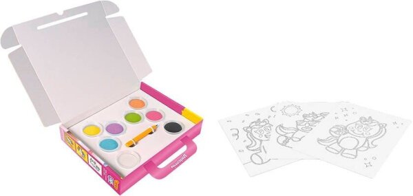 JOVI Bastelset Play & Fun Sand Painting Kit Unicorns mehrfarbig