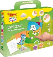 JOVI Bastelset Play & Fun Sand Painting Kit Dinosaurs...