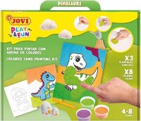 JOVI Bastelset Play & Fun Sand Painting Kit Dinosaurs mehrfarbig