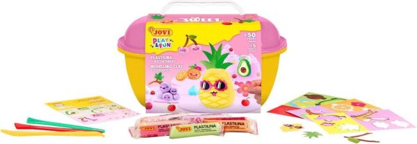 JOVI Modelliermasse Play & Fun Plastilina Sweet mehrfarbig