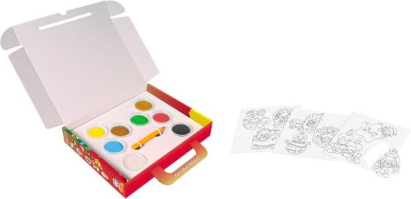 JOVI Bastelset Play & Fun Sand Painting Kit Christmas mehrfarbig