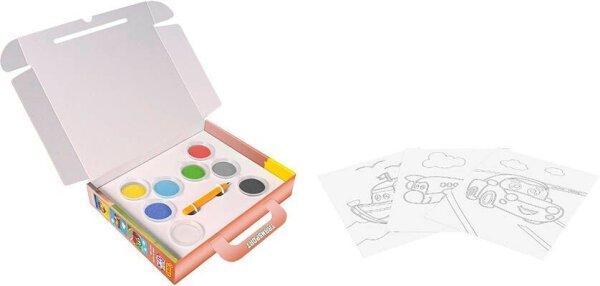 JOVI Bastelset Play & Fun Sand Painting Kit Transport mehrfarbig