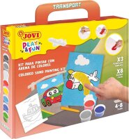 JOVI Bastelset Play & Fun Sand Painting Kit Transport...