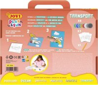 JOVI Bastelset Play & Fun Sand Painting Kit Transport mehrfarbig