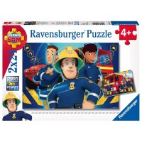 Ravensburger Feuerwehrmann Sam Sam hilft dir in der Not Puzzle, 2 x 24 Teile