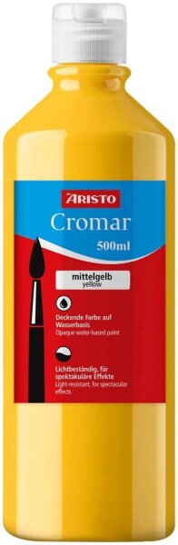 ARISTO Cromar Flüssigfarbe mittelgelb 500,0 ml, 1 St.