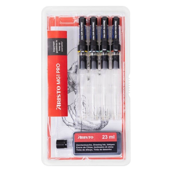 ARISTO mg1 pro Basic Tuschefüller-Set schwarz, 1 Set