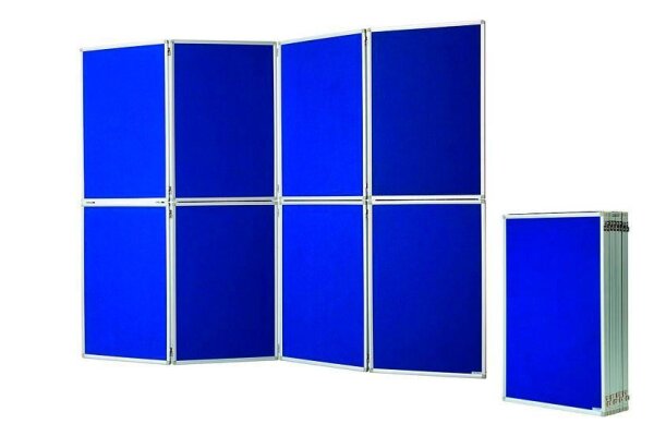 magnetoplan Trennwand zusammenklappbar 1101016, blau 244,0 x 181,0 cm mit Rollen, 1 St.