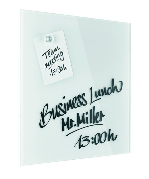 magnetoplan Glas-Magnettafel 40,0 x 40,0 cm briliant-weiß